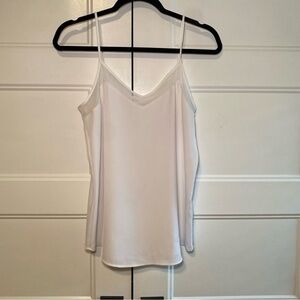 Calvin Klein White Fitted Sleeveless Camisole Top Size Medium